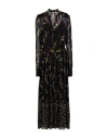 Twinset Woman Midi Dress Black Size 4 Polyester In Black