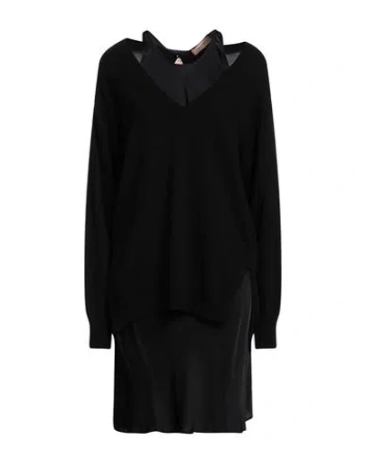 Twinset Woman Midi Dress Black Size L Viscose