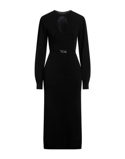 Twinset Woman Midi Dress Black Size M Viscose, Polyester