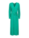 Twinset Woman Midi Dress Emerald Green Size 2 Viscose In Green