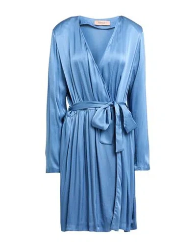 Twinset Woman Midi Dress Light Blue Size 12 Viscose