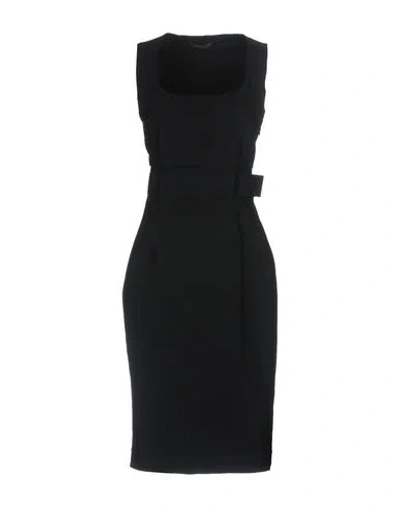 Twinset Woman Midi Dress Midnight Blue Size Xs Viscose, Polyamide, Elastane In Black