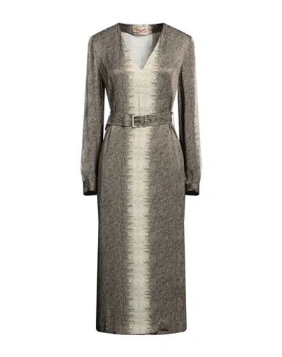 Twinset Woman Midi Dress Military Green Size 6 Viscose