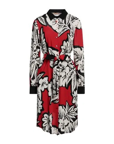 Twinset Woman Midi Dress Red Size 6 Viscose