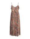 Twinset Woman Midi Dress Red Size 4 Viscose In Red
