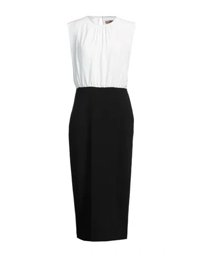 Twinset Woman Midi Dress White Size 14 Polyester, Elastane