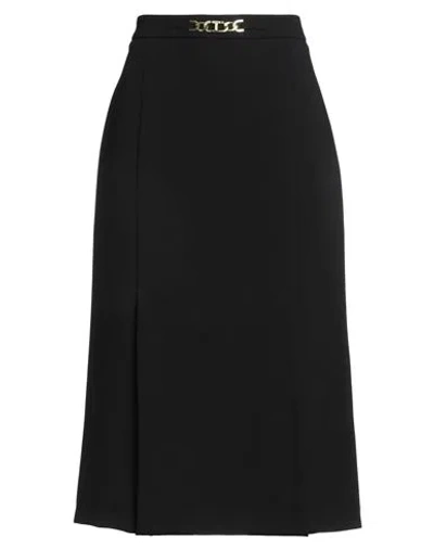 Twinset Woman Midi Skirt Black Size 6 Polyester, Viscose, Elastane