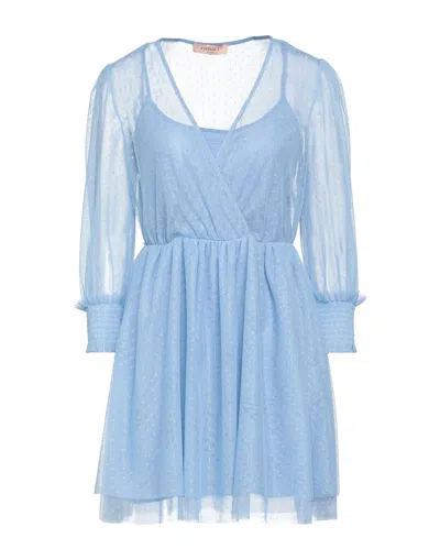 Twinset Short Dresses In Blue