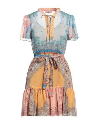 Twinset Woman Short Dress Azure Size 6 Polyester In Blue