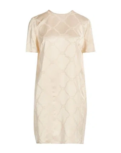 Twinset Woman Mini Dress Beige Size 10 Lyocell, Viscose In Multi