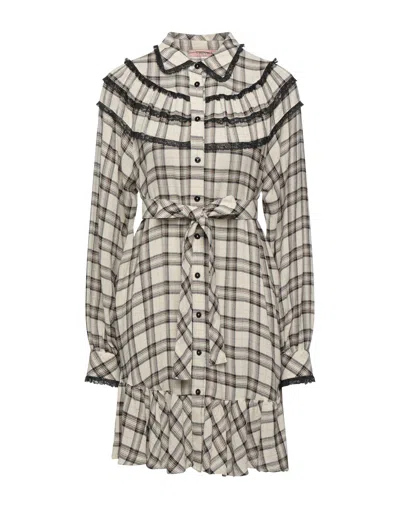 Twinset Short Dresses In Beige