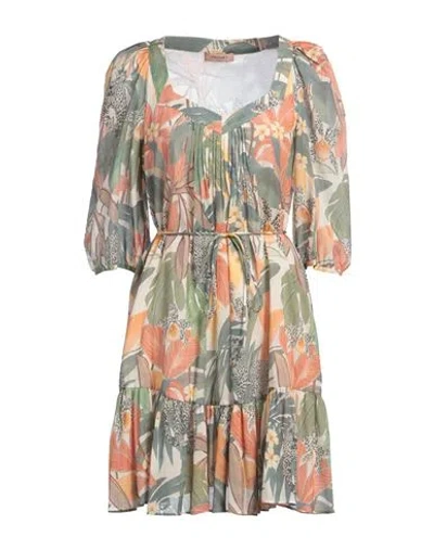 Twinset Woman Mini Dress Beige Size 6 Cotton