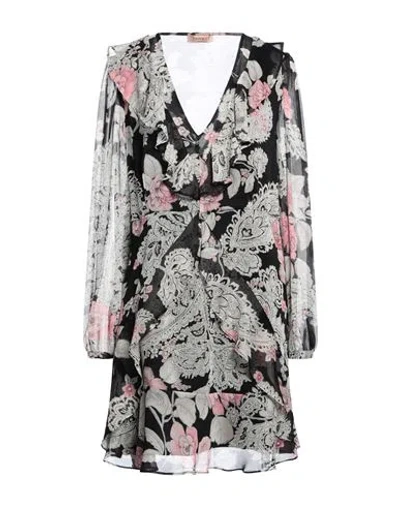 Twinset Woman Mini Dress Black Size 12 Polyester