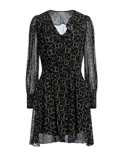 Twinset Woman Short Dress Black Size 12 Polyester