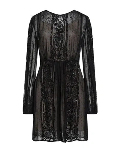 Twinset Woman Mini Dress Black Size 2 Cotton