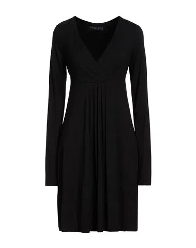 Twinset Woman Mini Dress Black Size L Viscose, Elastane