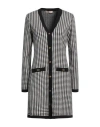 Twinset Woman Mini Dress Black Size L Viscose, Polyester, Polyamide In Black