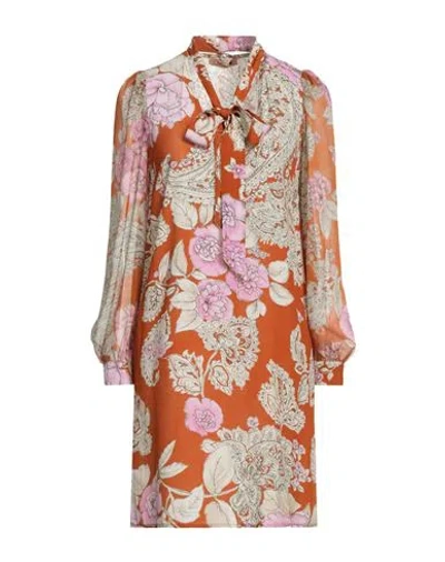 Twinset Woman Mini Dress Brown Size 10 Viscose, Polyester