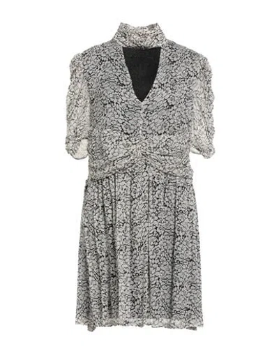 Twinset Woman Mini Dress Off White Size 14 Viscose In Multi