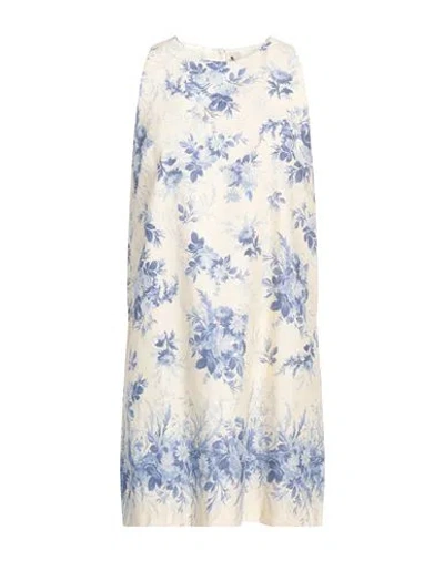 Twinset Woman Mini Dress Pastel Yellow Size 14 Linen, Cotton