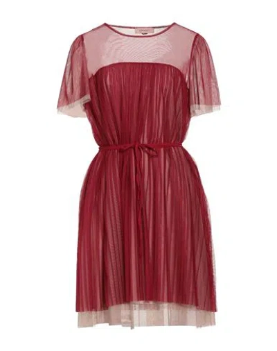 Twinset Woman Mini Dress Red Size 14 Polyester