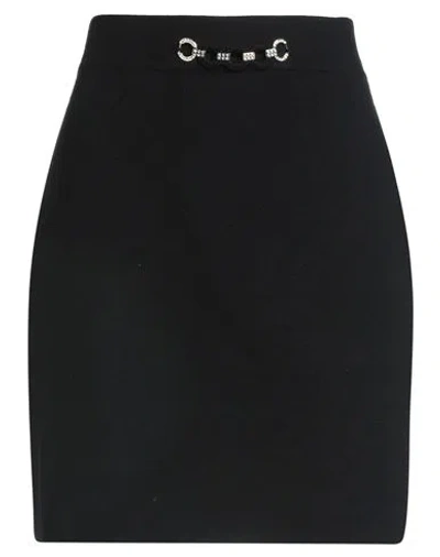 Twinset Woman Mini Skirt Black Size Xs Viscose, Polyamide, Polyester, Elastane