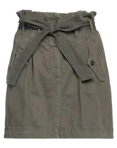Twinset Woman Mini Skirt Military Green Size 6 Cotton