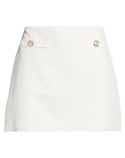 Twinset Woman Mini Skirt Off White Size 10 Viscose, Linen