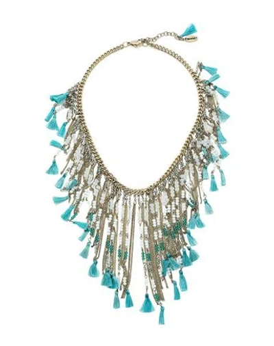 Twinset Woman Necklace Gold Size - Iron, Glass, Polyester In Multi