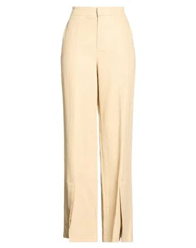 Twinset Woman Pants Beige Size 2 Cotton, Linen In Neutral