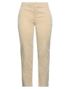 Twinset Woman Pants Beige Size 8 Cotton, Elastane In Beige