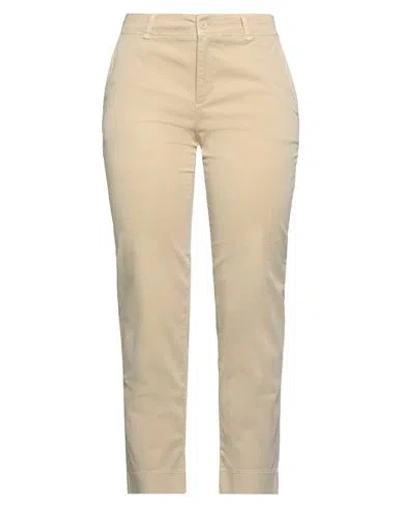Twinset Woman Pants Beige Size 8 Cotton, Elastane