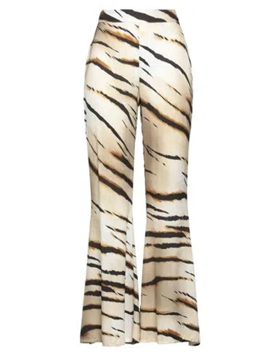 Twinset Woman Pants Beige Size L Viscose