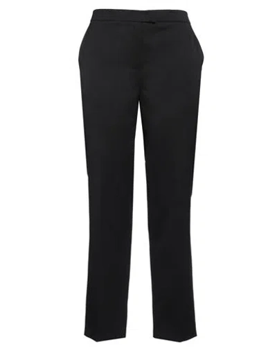 Twinset Woman Pants Black Size 10 Cotton, Linen In Black