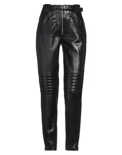 Twinset Woman Pants Black Size 10 Lambskin