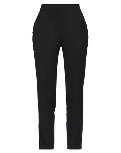 Twinset Woman Pants Black Size 12 Polyester, Wool, Elastane