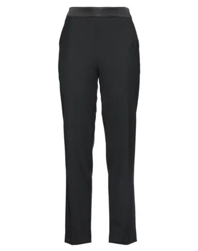 Twinset Woman Pants Black Size 14 Polyester, Wool, Elastane, Acetate, Viscose
