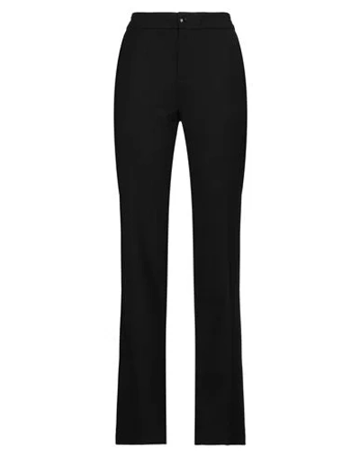 TWINSET TWINSET WOMAN PANTS BLACK SIZE 4 POLYESTER, WOOL, ELASTANE