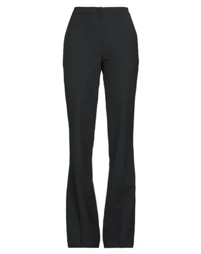 Twinset Woman Pants Black Size 8 Polyester, Wool, Elastane
