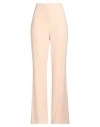 Twinset Pantaloni Svasati Con Placca Logo In Pink