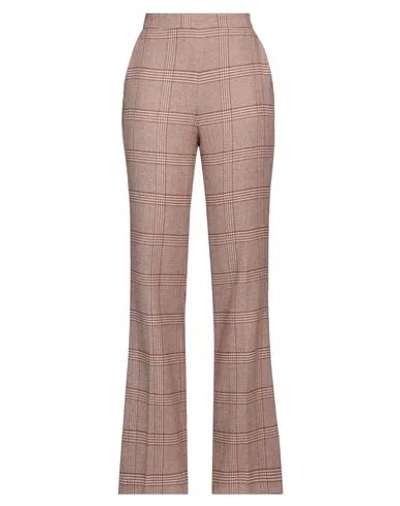 Twinset Woman Pants Brown Size 2 Wool, Polyester, Viscose, Elastane