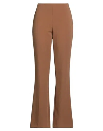 Twinset Woman Pants Brown Size 8 Polyester, Viscose, Elastane