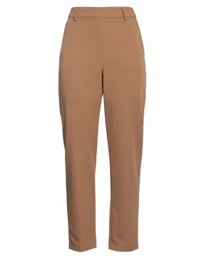 Twinset Woman Pants Camel Size L Polyester, Viscose, Elastane