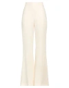 Twinset Woman Pants Cream Size 12 Viscose, Linen In White