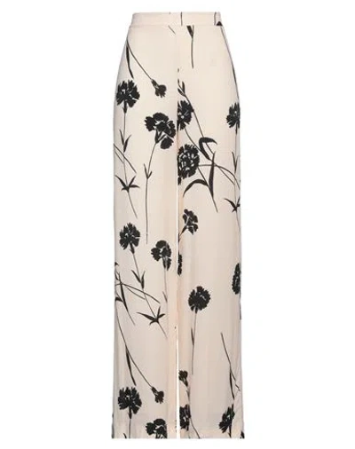Twinset Woman Pants Cream Size 16 Viscose In White
