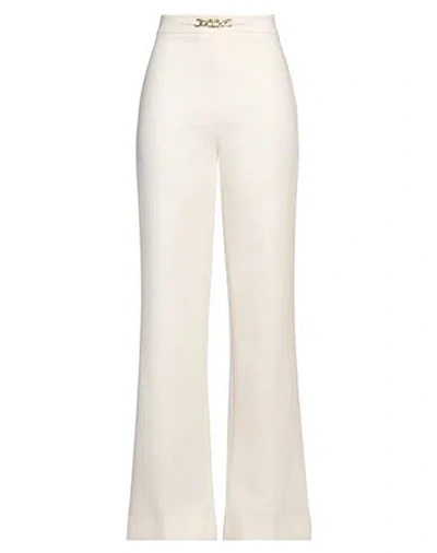 Twinset Viscose Trousers In Neve
