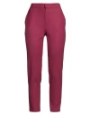 Twinset Woman Pants Garnet Size 4 Polyester, Wool, Elastane In Red