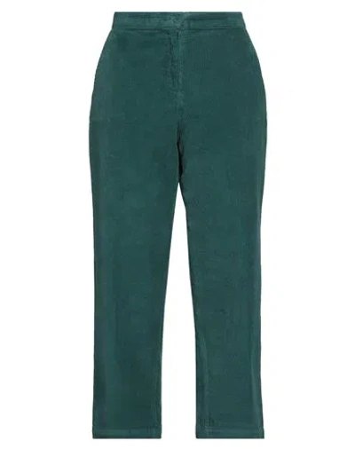 Twinset Woman Pants Green Size 8 Cotton, Elastane
