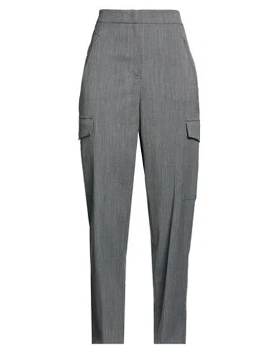 Twinset Woman Pants Grey Size 4 Polyester, Wool, Viscose, Elastane In Gray