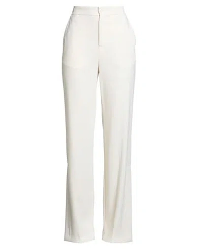 Twinset Woman Pants Ivory Size 10 Polyester, Elastane